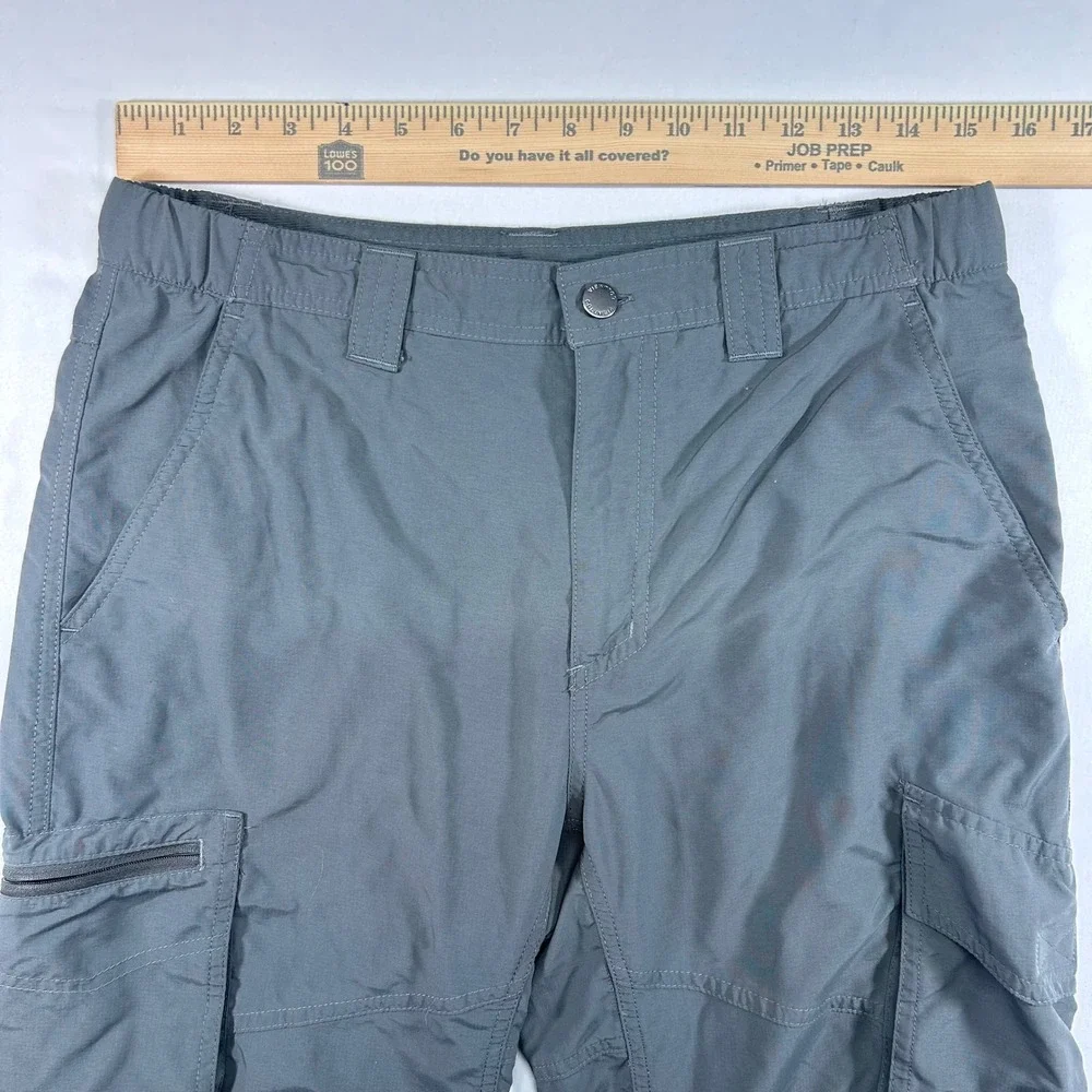 Columbia Silver Ridge Cargo Pants Mens 32x30 Grey Nylon Omni-Shade XM0104 Hiking